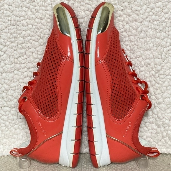 Geox Womens Respira Orange/Gold Casual Athletic Breathable Sneakers Shoes SZ 7 - Picture 6 of 12